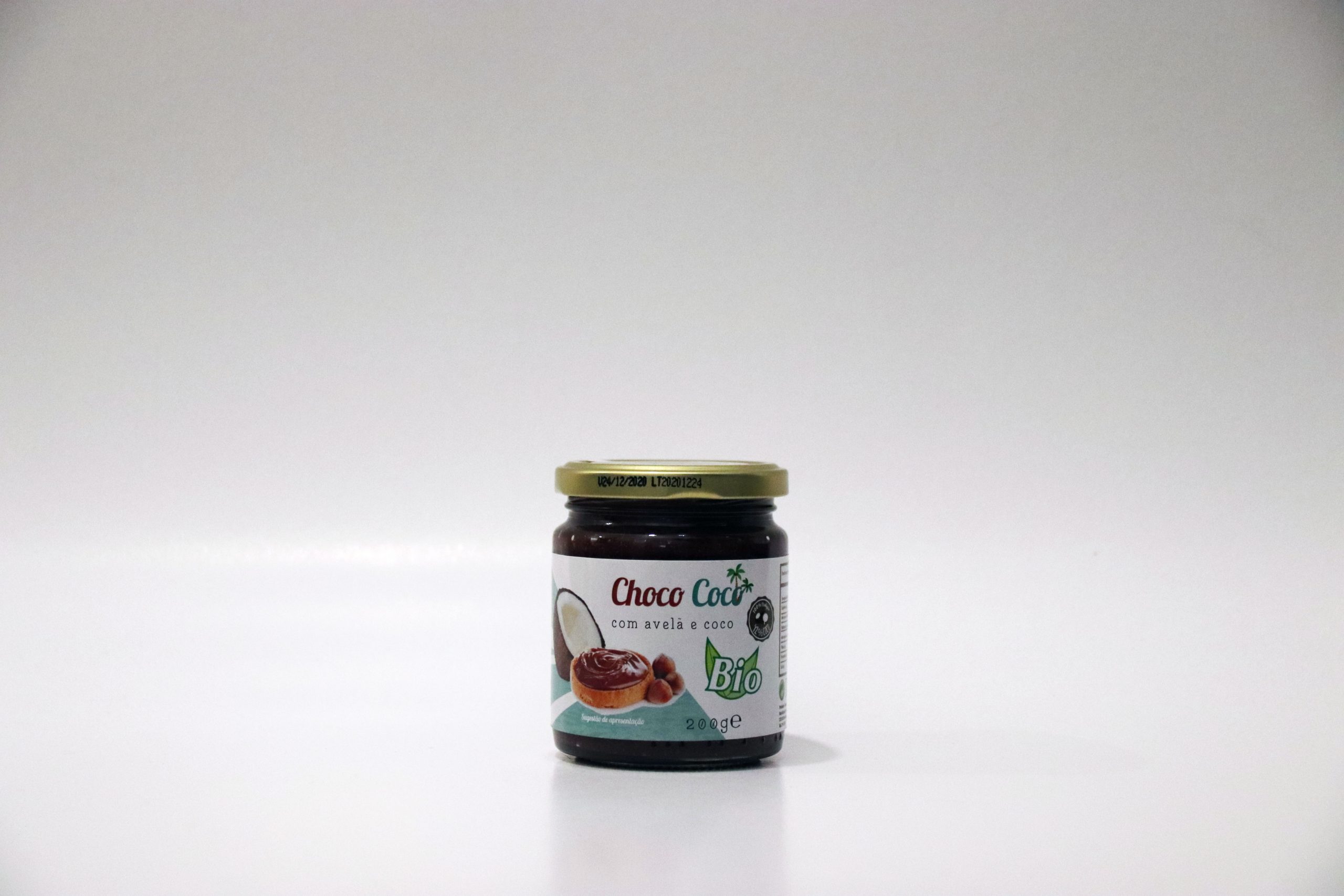 Choco Coco com Avelã e Coco BIO 200g Próvida Creme para barrar saudável Frasco de Choco Coco com avelã e coco BIO 200g Próvida – creme saudável para barrar