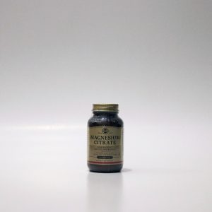 Frasco de Magnesium Citrate Solgar 60 comprimidos suplemento natural
